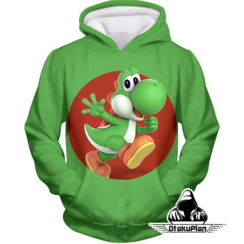 Super Cool Marios Dino Friend Yoshi Promo Green Hoodie