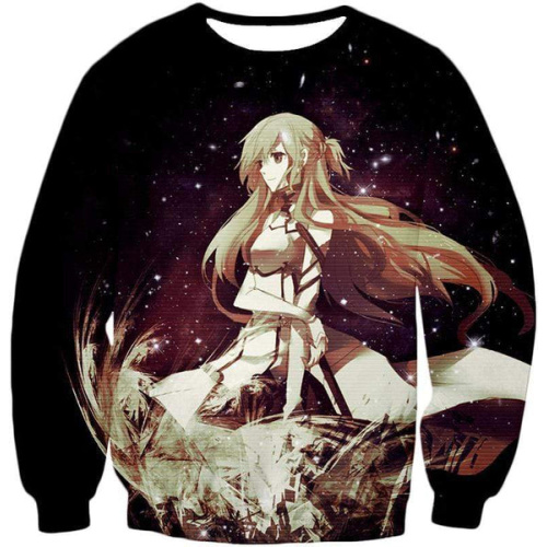 Sword Art Online Beautiful Blonde Asuna Yuuki Cute Avatar Graphic Sweatshirt - Sword Art Online Sweater