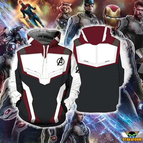 The Avengers 4 Avengers: Endgame Quantum Realm White Suit Cosplay Hoodie