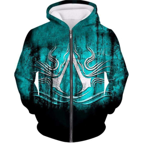 Ultimate Assassin's Creed Logo Graphic Promo Zip Up Hoodie